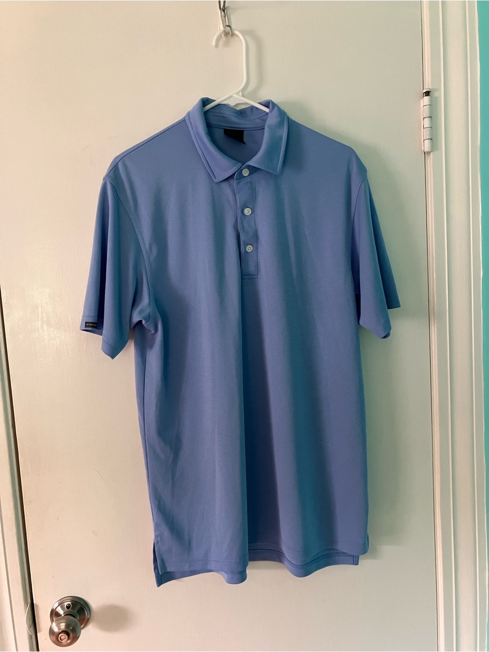 Men's Dunning Golf Blue Short-Sleeve Performance Polo